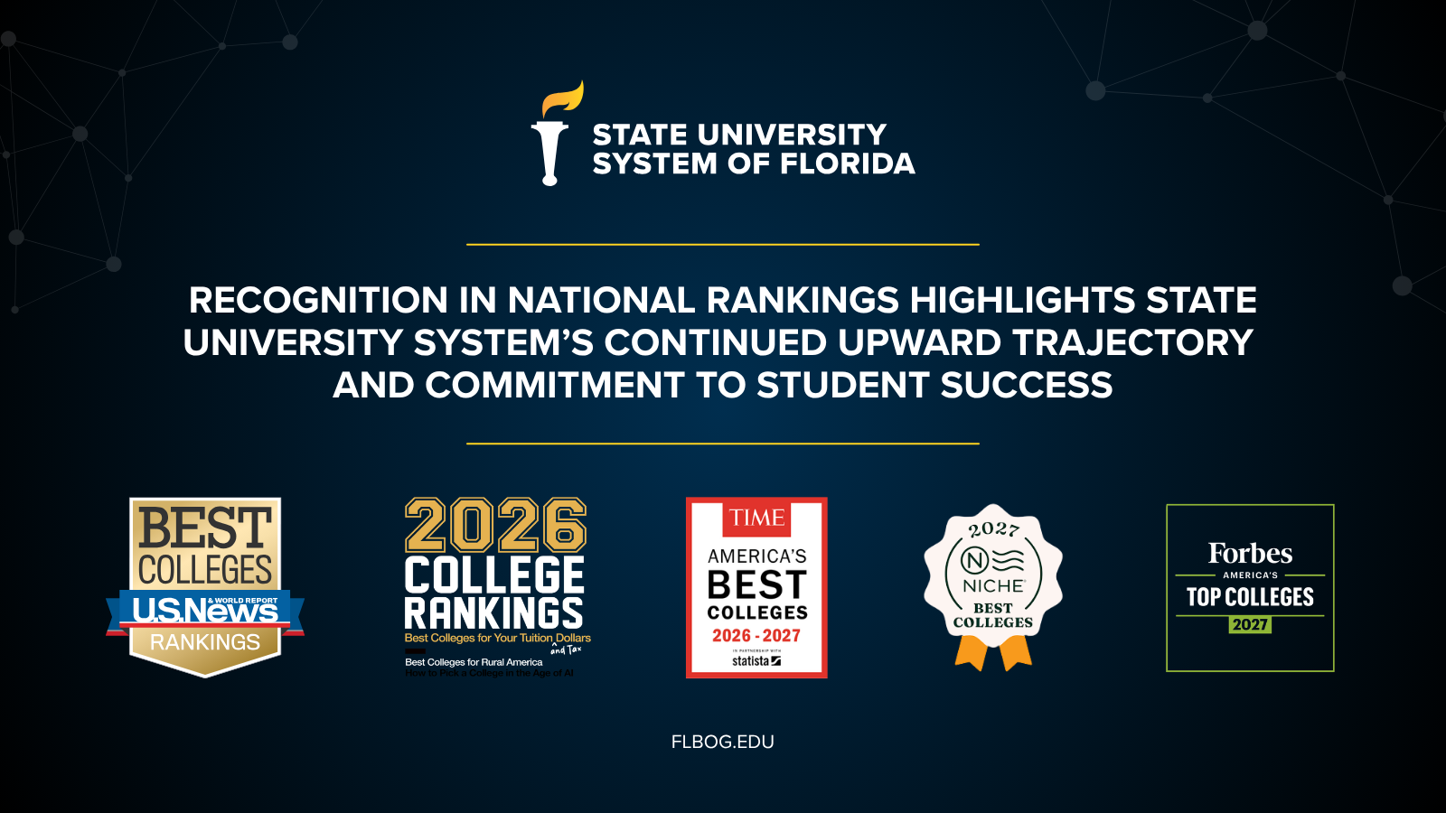 Recognition in National Rankings Highlights State University System’s Continued Upward Trajectory and Commitment to Student Success